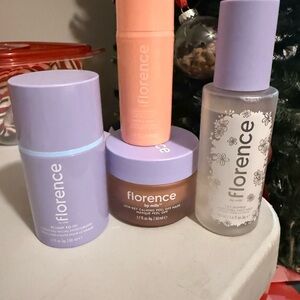 Florence Skincare Set - Purple, Peach, and White